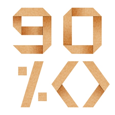 9,0,%,<> Origami alphabet letters from recycled paper の写真素材
