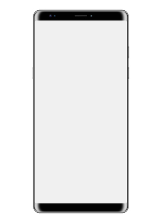 Big screen Smartphone with isolated on white backgroundの写真素材