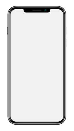 Big screen Smartphone with isolated on white backgroundの写真素材