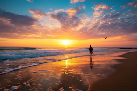 Beautiful seascape at sunrise. Composition of nature.の素材