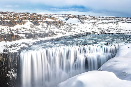Beautiful selfoss waterfall in Icelandの写真素材