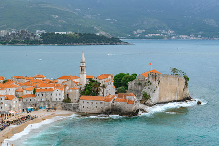 View to the Old Town od Budva in Montenegro from view point