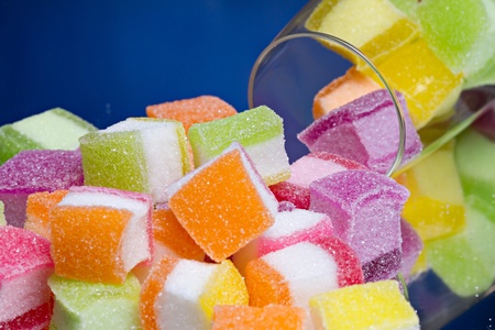 colorful jelly closeup studio shotの写真素材
