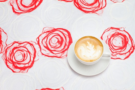 coffee latte artの写真素材