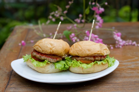 hamburger fastfoodの写真素材