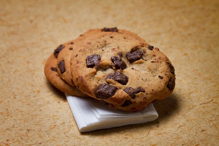 chocolate chip cookie studio shot