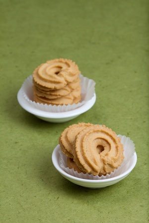 butter cookie in stackの写真素材
