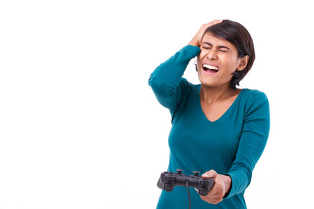 upset, frustrated female gamer