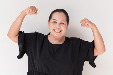 healthy, strong, happy, fit middle age womanの写真素材