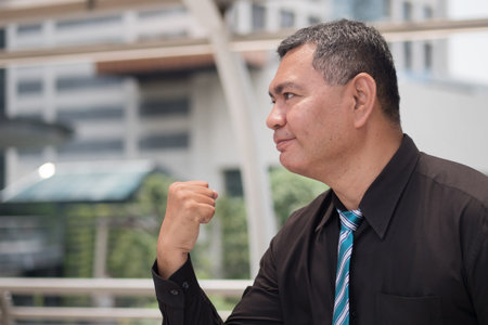 strong successful old south east business manの写真素材