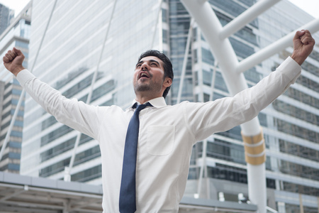 strong asian business man; portrait of Asian, north indian successful, happy, confident businessman, office worker, business executive, boss, managerの写真素材