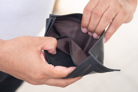 old senior man getting laidoff and having no money; concept of no money, economic recession, great...