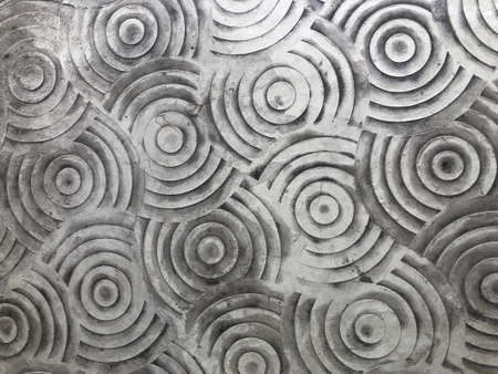 a nice circle abstract artwork on pathway.の写真素材
