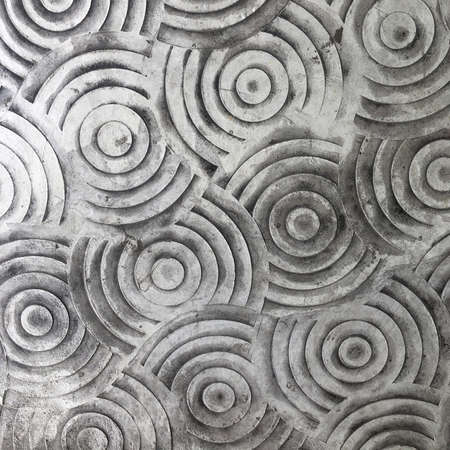 a nice portrait circle abstract artwork on pathway.の写真素材