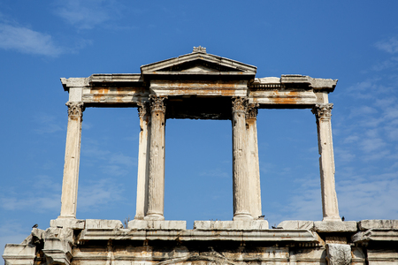 Details of ancient columns, Arch in Athensの写真素材