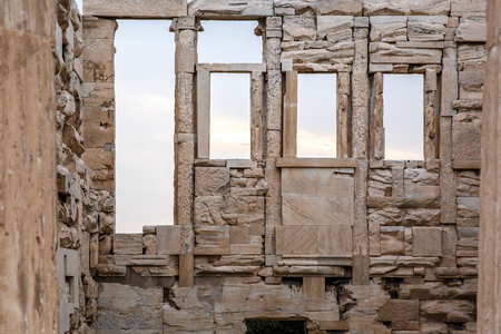Ancient greek ruined wall?の写真素材