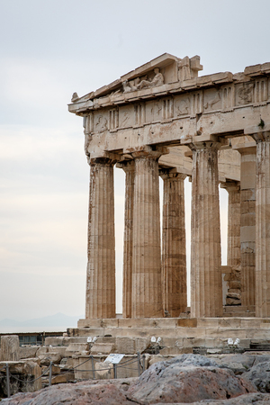 Typical Ancient Greek Columns, Ruins.の写真素材