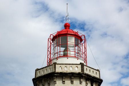 Head of old vintage lighthouseの写真素材