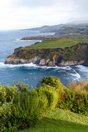 Meadows on the ocean. San Miguel, Azoresの写真素材