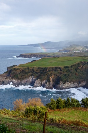Meadows on the ocean. San Miguel, Azoresの写真素材