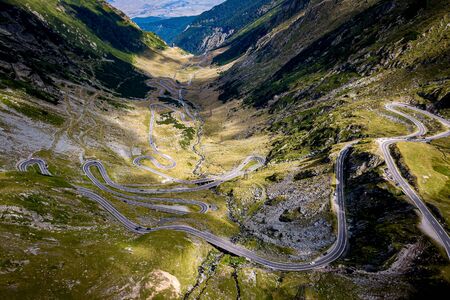 The best driving track in the world. Transfagarasan, Romaniaの写真素材