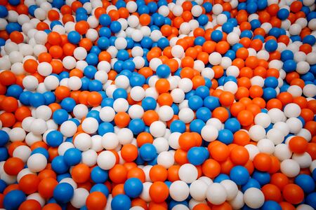 Colorful plastic balls on children's playgroundの写真素材