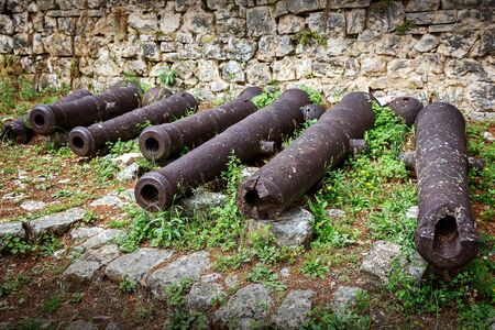 Old broken cannon. End of war conceptの写真素材