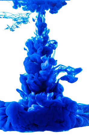 Abstract blue background. Splash of paint.の写真素材