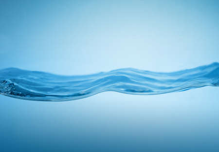 Side view of blue water surfaceの写真素材