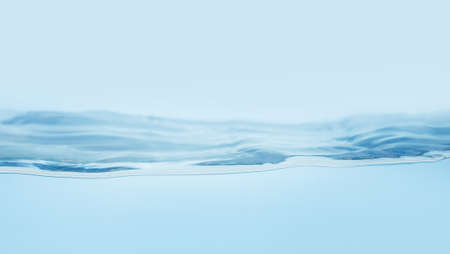 Side view of blue water surfaceの写真素材