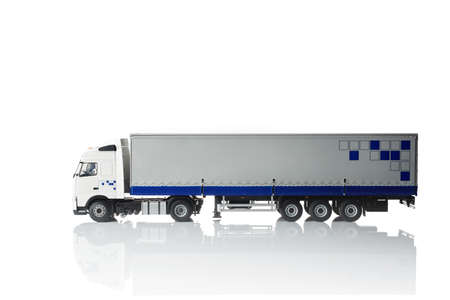 Cargo Truck Isolated on Whiteの写真素材