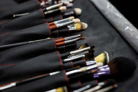 Set of Professional Makeup brushesの写真素材