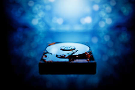 Computer HDD Hard Disk Drive. Disk close-upの写真素材