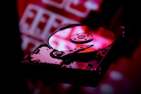 Computer HDD Hard Disk Drive. Disk close-upの写真素材