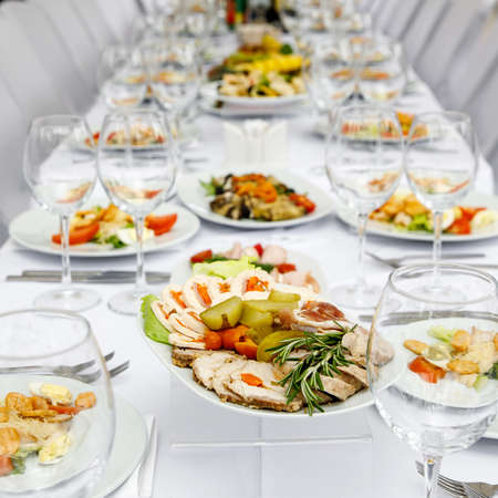 Ready meals before the banquet start.の写真素材