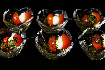 Delicious canapes platter foodの写真素材