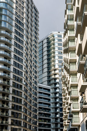 Facades of a modern apartment building