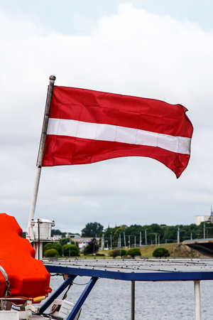 Flag of the Republic of Latvia.の写真素材