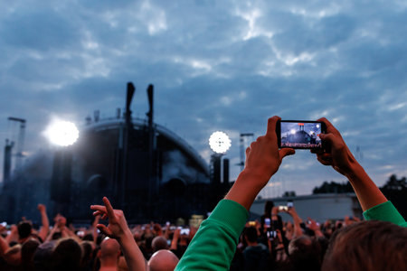 Photographing the Stage with a Smartphone Cameraの写真素材