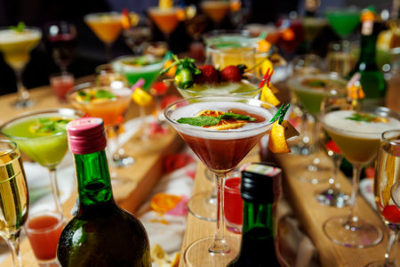 Cocktails ready for the party