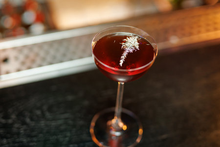Alcohol cocktail drink on the table.