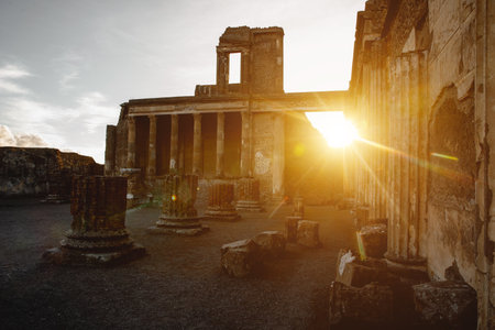 The Ruins of Ancient Pompeii: This Roman town was tragically destroyed by the eruption of Mount...