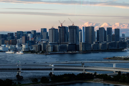 New buildings Construction in Tokyo, Japanの写真素材