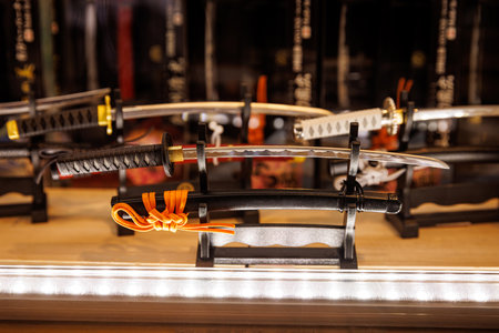 Gift souvenirs in samurai Katana sword formの写真素材