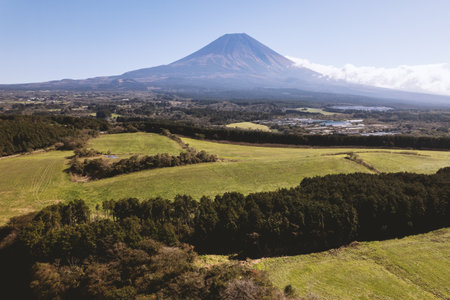 Mount Fuji Valley in Japanの写真素材
