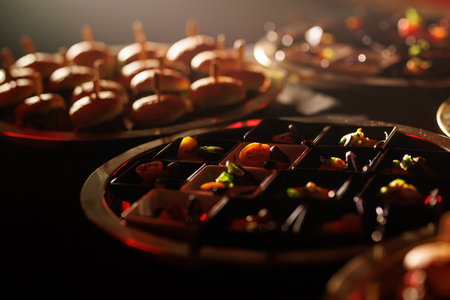 Assorted canapの写真素材