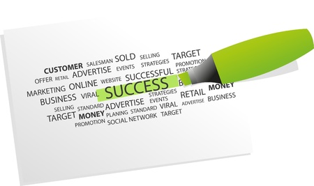 success word message with color highlightのイラスト素材