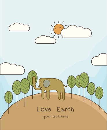 love earth cardのイラスト素材