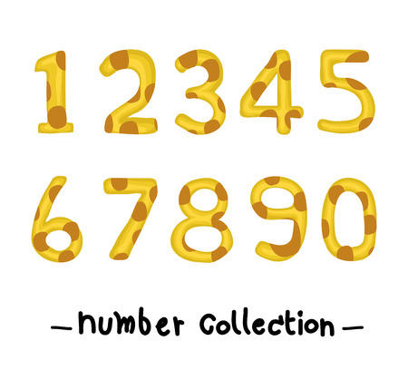 number collection, vectorのイラスト素材
