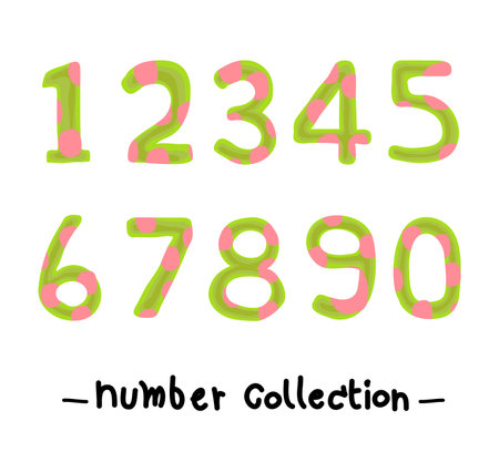 number collection, vectorのイラスト素材